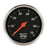 3-1/8" IN-DASH TACHOMETER, 0-7,000 RPM, DESIGNER BLACK